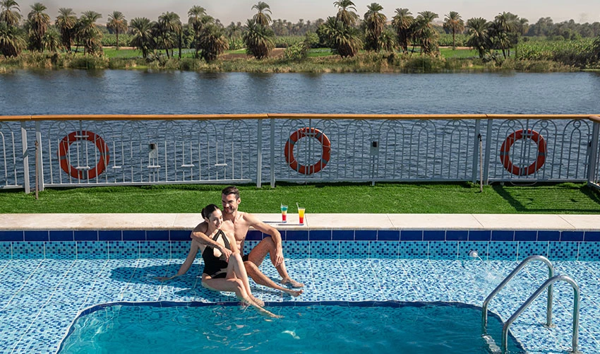 Sun deck of the Nile Capital Nile Cruise Nile cruise